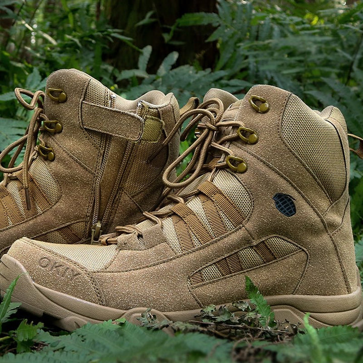 Men's High Top Tactical Outdoor Boots Lightweight Military Boots - TWS USA