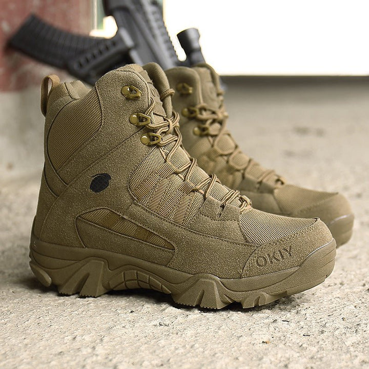 Men's High Top Tactical Outdoor Boots Lightweight Military Boots - TWS USA
