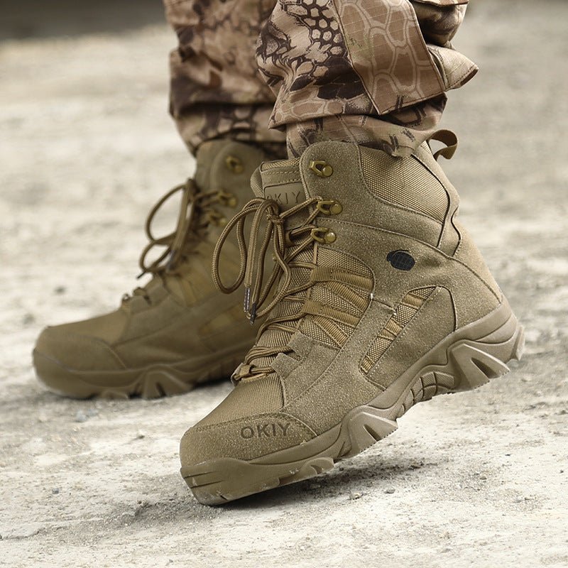 Men's High Top Tactical Outdoor Boots Lightweight Military Boots - TWS USA
