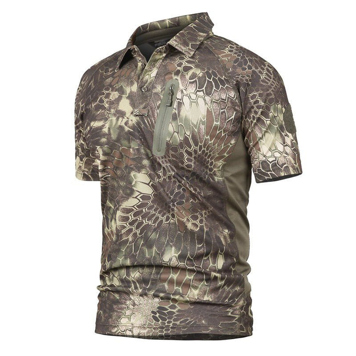 Men's Short Sleeve Quick Dry Battle Top kahki - TWS USA