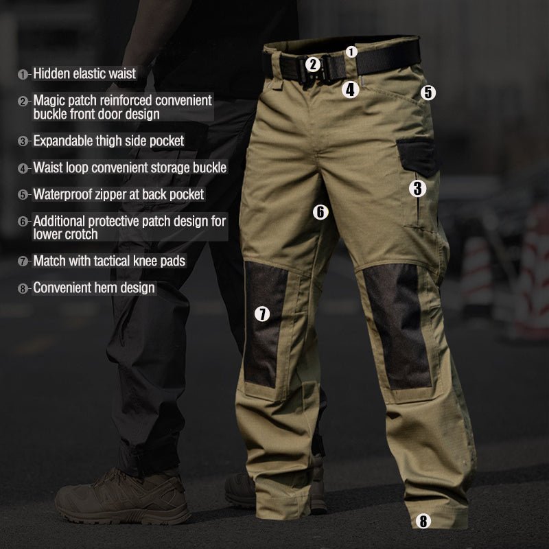 Men's Urban Cargo Pants Waterproof Ripstop Tactical Pants - TWS USA