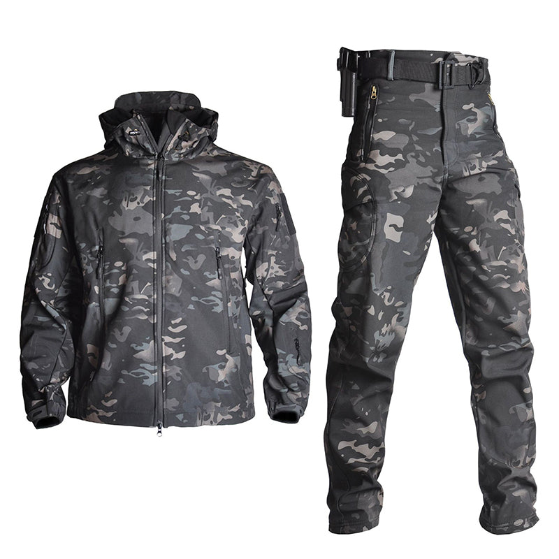 Men's Softshell Clothing Suit Waterproof Tactical Uniform